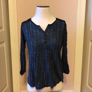 Lucky Brand Navy Blouse
